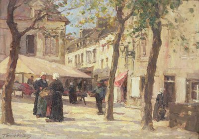 The Market Place, Quimperle, Brittany by Terrick Williams